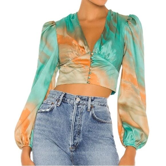 NWT Superdown Eleen Blouson Top - Picture 1 of 3